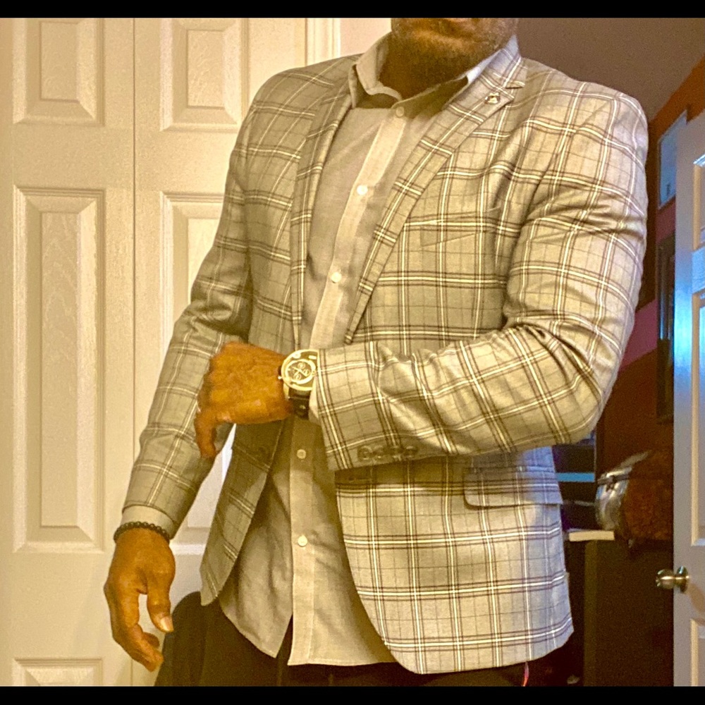 Nick Graham Men's Slim Fit Stretch Blazer.